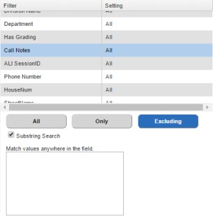 String Filter Details
